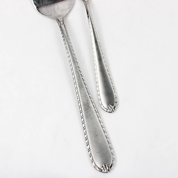 Lot Of 3 Hampton Silversmiths Rachelle-Frost (Stainless) Serving Fork & 2 Butter