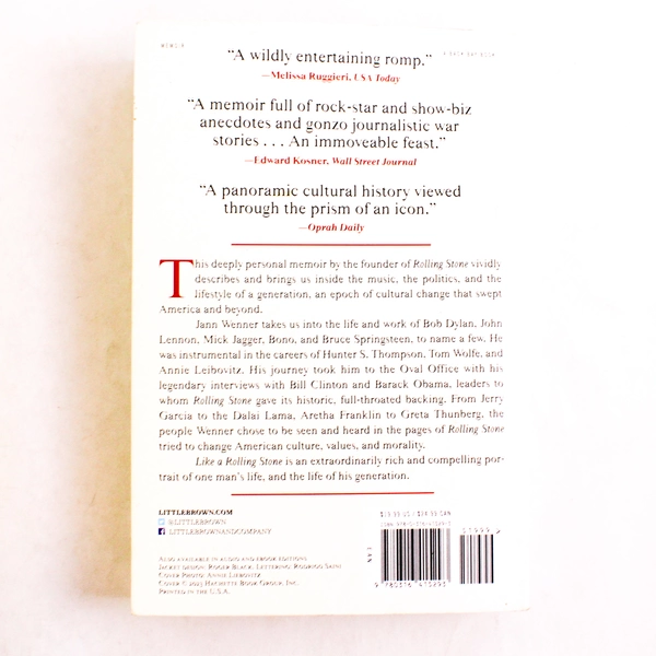 Like A Rolling Stone by Jann S Wenner Founder of Rolling Stone Magazine 2023 PB