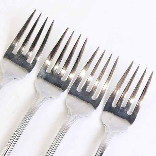 Set of 4 Pfaltzgraff Addison Stainless Steel Salad Forks