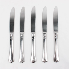 Lot Of 5 Pfaltzgraff Ellington (Stainless) Flatware Solid Dinner Knives