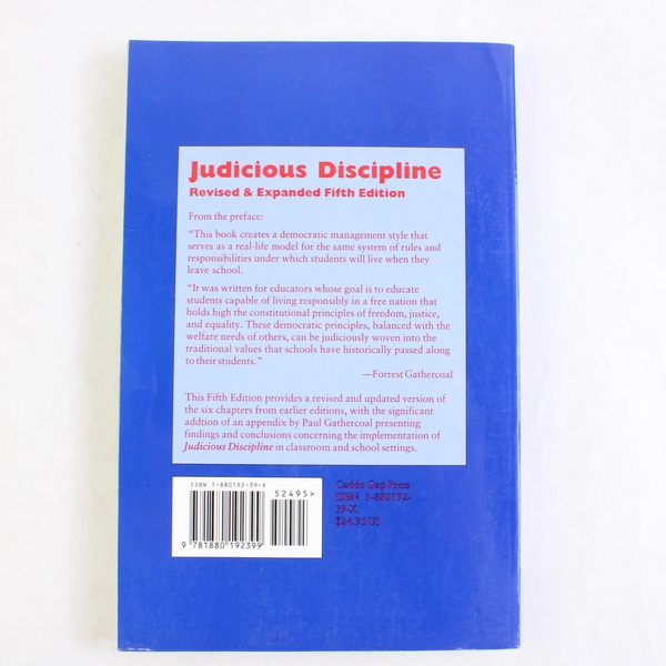 Judicious Discipline by Forrest Gathercoal 5th Edition 2001 Paperback