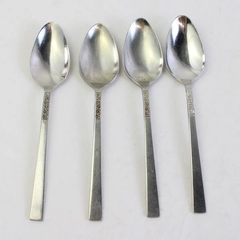 VTG Set of 4 International Silver Evangeline Stainless Steel Teaspoons