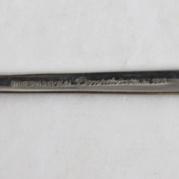 VTG Set of 5 International Silver Evangeline Stainless Steel Teaspoons