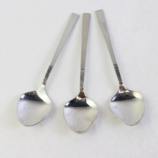 VTG Set of 3 International Silver Evangeline Stainless Steel Sugar Spoons
