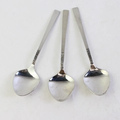 VTG Set of 3 International Silver Evangeline Stainless Steel Sugar Spoons