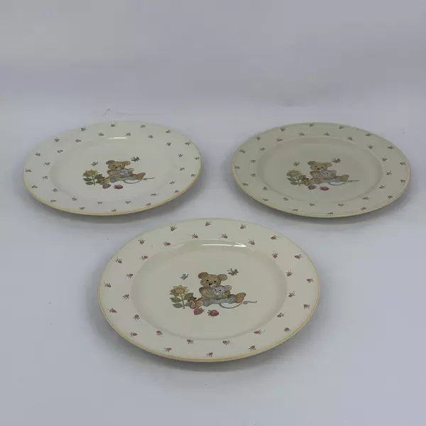 Set of 3 Mikasa Teddy Dinner Plates 10 Inch
