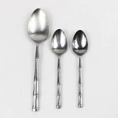 Lot Of 3 Reed & Barton Regal Bamboo (Stainless) Flatware Tablespoon 2 Teaspoons