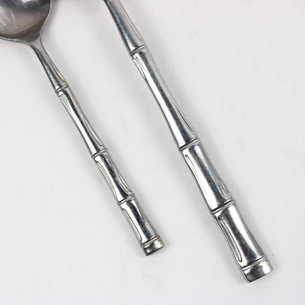 Lot Of 3 Reed & Barton Regal Bamboo (Stainless) Flatware Tablespoon 2 Teaspoons