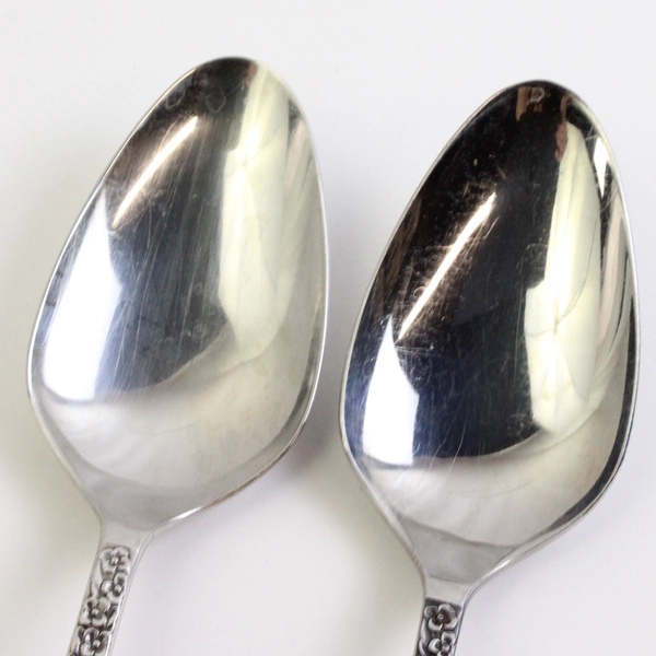 VTG Set of 2 International Silver Evangeline Stainless Steel Serving Spoons