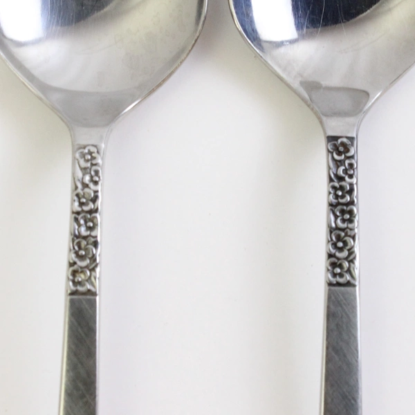 VTG Set of 2 International Silver Evangeline Stainless Steel Serving Spoons
