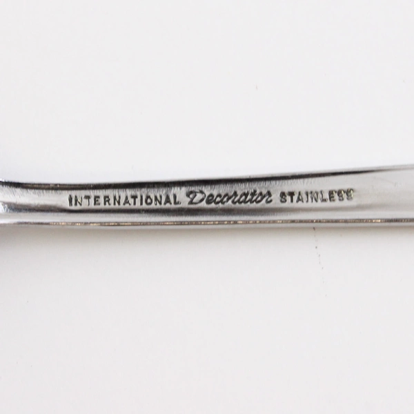 VTG Set of 2 International Silver Evangeline Stainless Steel Serving Spoons