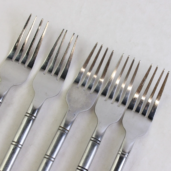 Lot Of 5 Hampton Silversmiths HSV119 (Stainless) Flatware Dinner Forks