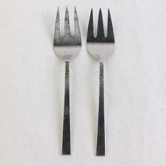 VTG Set of 2 International Silver Evangeline Stainless Steel Meat Serving Forks