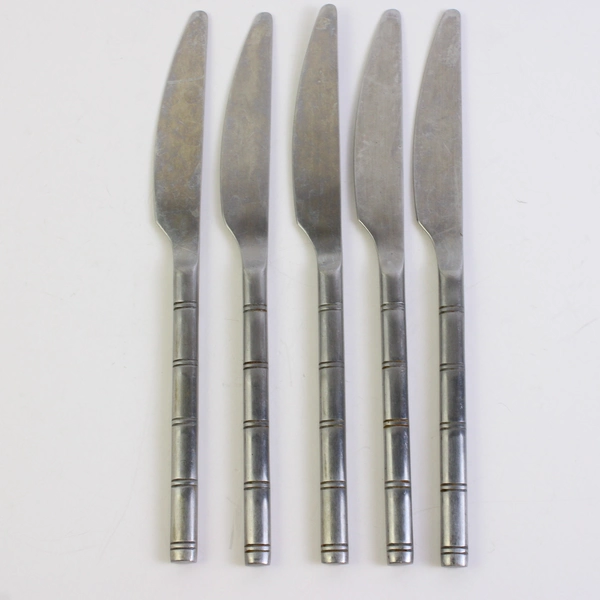 Lot Of 5 Hampton Silversmiths HSV119 (Stainless) Flatware Dinner Knives