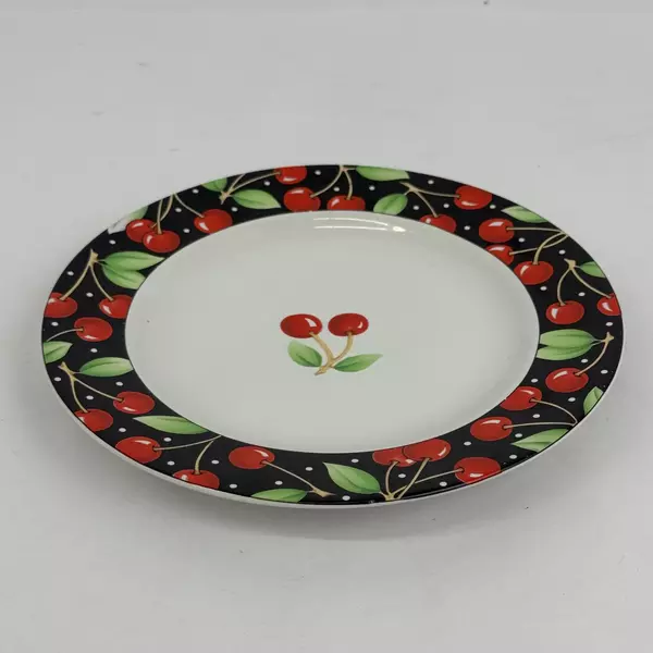 1994 Mary Engelbreit Cherries Sakura At Home  8 1/4 inch Salad Plate
