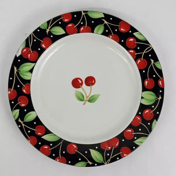 1994 Mary Engelbreit Cherries Sakura At Home  8 1/4 inch Salad Plate