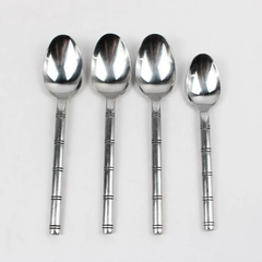 Lot Of 4 Hampton Silversmiths HSV119 (Stainless) Flatware 3 Soup Spoons & 1 Tea