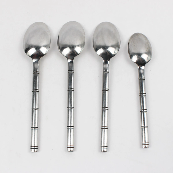 Lot Of 4 Hampton Silversmiths HSV119 (Stainless) Flatware 3 Soup Spoons & 1 Tea