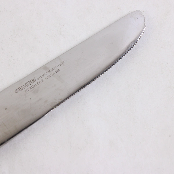 Lot Of 4 Hampton Silversmiths Ritz-Glossy (Stainless) Flatware 2 Soup & 2 Knives