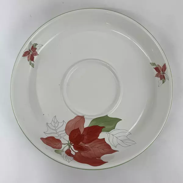 Block Bernarda Porcelain Poinsettia Chip Tray By Mary Lou Goertzen