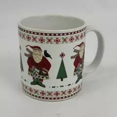 Sakura Santa's Retweet by Debbie Mumm Mug Cup Stoneware 1998