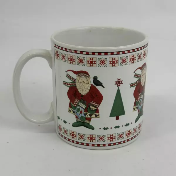 Sakura Santa's Retweet by Debbie Mumm Mug Cup Stoneware 1998