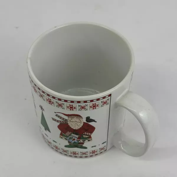 Sakura Santa's Retweet by Debbie Mumm Mug Cup Stoneware 1998