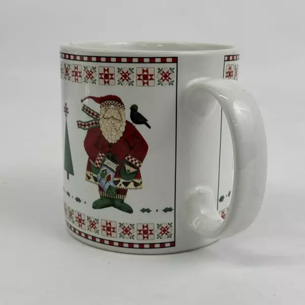 Sakura Santa's Retweet by Debbie Mumm Mug Cup Stoneware 1998