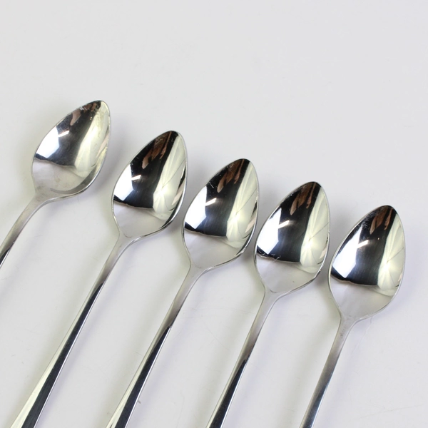 Lot Of 5 Retroneu Jamestown (Stainless) Flatware Iced Tea Spoons