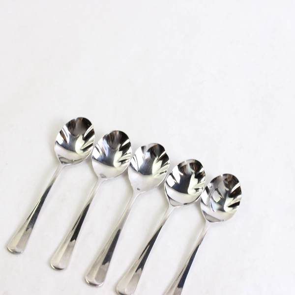 Lot Of 5 Retroneu Jamestown (Stainless) Flatware Sugar Shell Spoons