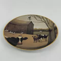 Franklin Mint Lowell Herrero Barnyard Contentment Cow Plate American Folk