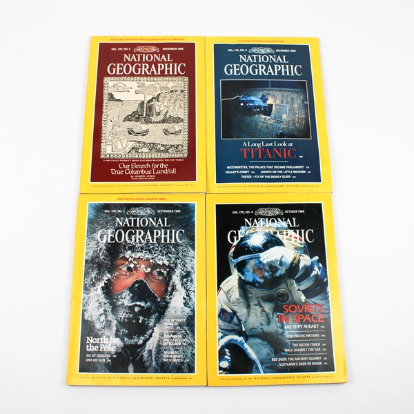 Vintage National Geographic Magazine 1986 Complete Collection Set of 12