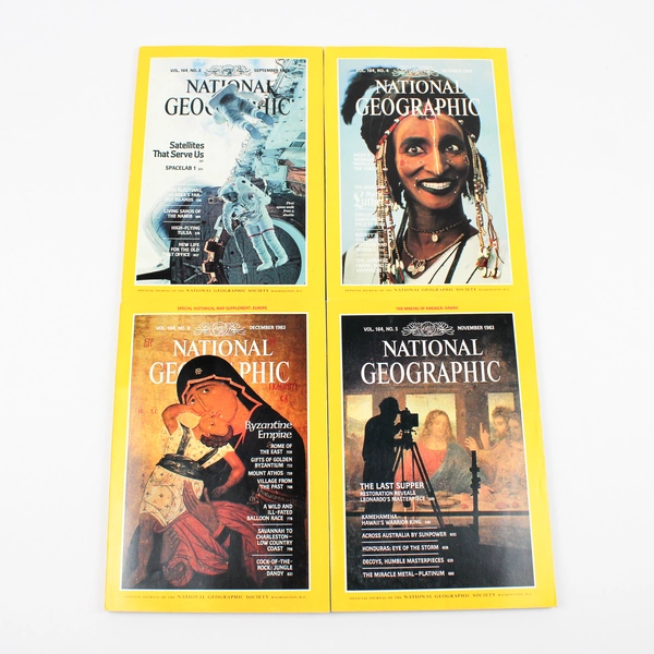 Vintage National Geographic Magazine 1983 Complete Collection Set of 12