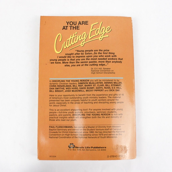 Discipling the Young Person Edited by Paul Fleischmann 1985 Paperback