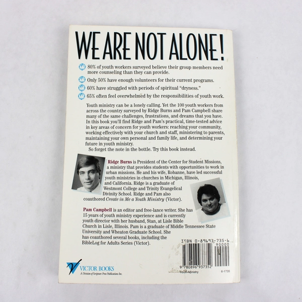 No Youth Worker Is An Island by Ridge Burns Pam Campbell 1992 Paperback