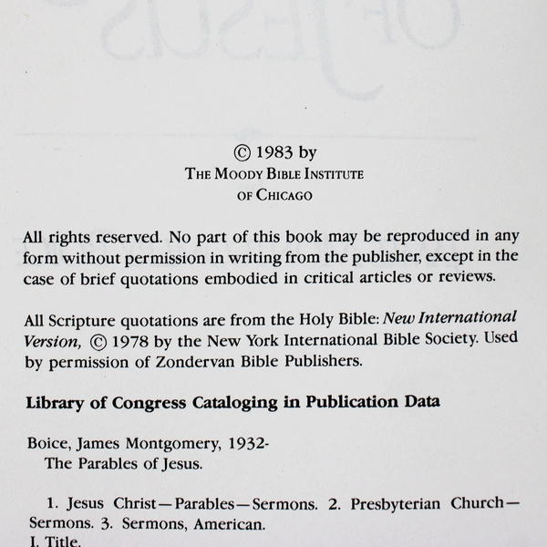 Lot of 2 The Parables of Jesus by James Montgomery Boice 1983 Paperback