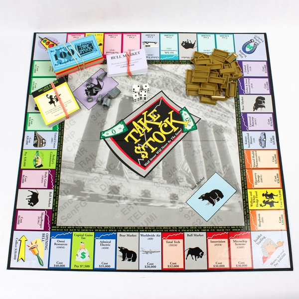 2000 Hart Toys Take Stock Board Game Flawed