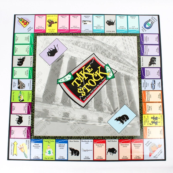 2000 Hart Toys Take Stock Board Game Flawed