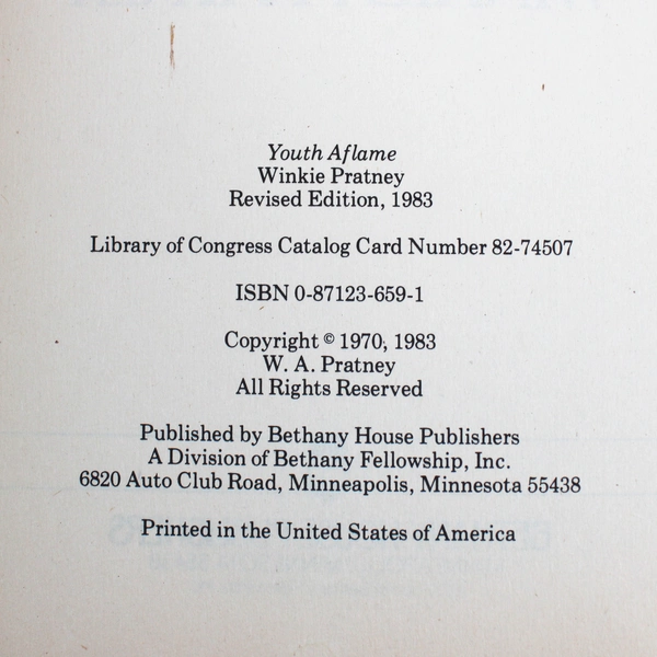 A Manual For Discipleship Youth Aflame by Winkie Pratney Revised 1983 Paperback