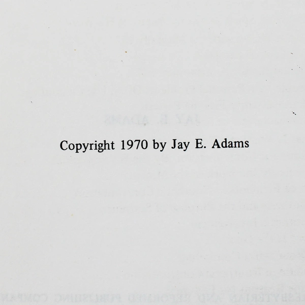 Competent to Counsel by Jay E Adams 1975 Paperback 