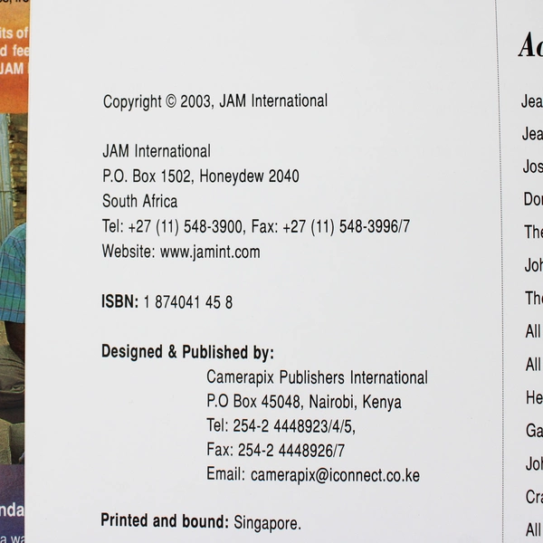 Voices Of Rwanda From Jam International 2003 Hardcover Dust Jacket