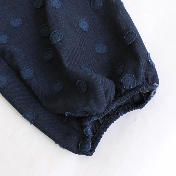 Zac & Rachel Sheer Navy Blue Long-Sleeve Blouse Women's Size Large