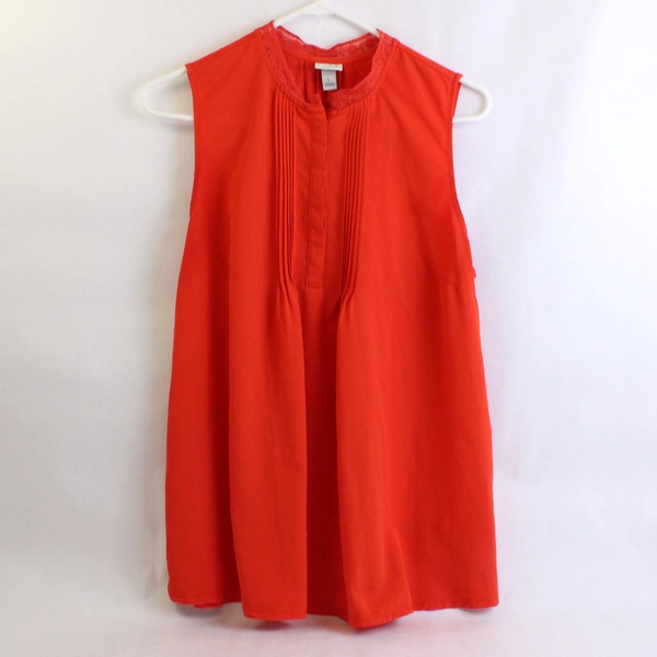 A New Day Orange Sleeveless Blouse Women's Size Large