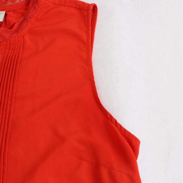 A New Day Orange Sleeveless Blouse Women's Size Large