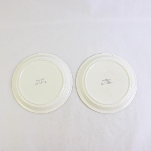 Lot Of 2 Mikasa Teddy Bear Pattern Ceramic Child's Plate 8.25" CC004