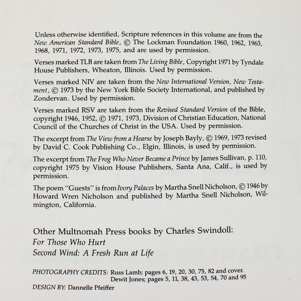 Vintage Killing Giants Pulling Thorns by Charles R Swindoll 1978 Paperback