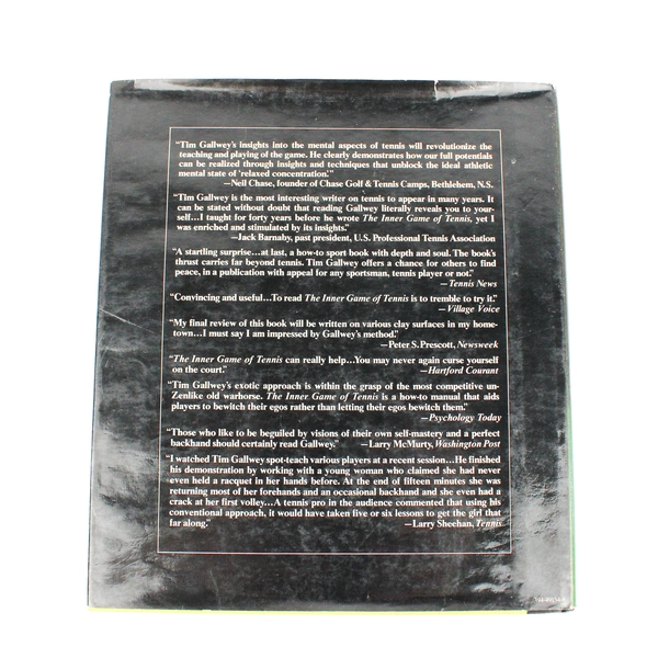 Vintage The Inner Game of Tennis by W Timothy Gallwey 1974 Hardcover DJ