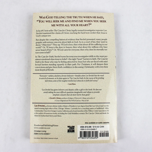 The Case for Faith by Lee Strobel Paperback 2000 Objections to Christianity