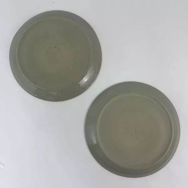 Set of 2 Harkerware Seafare Stoneware Dinner Plates 10 Inch