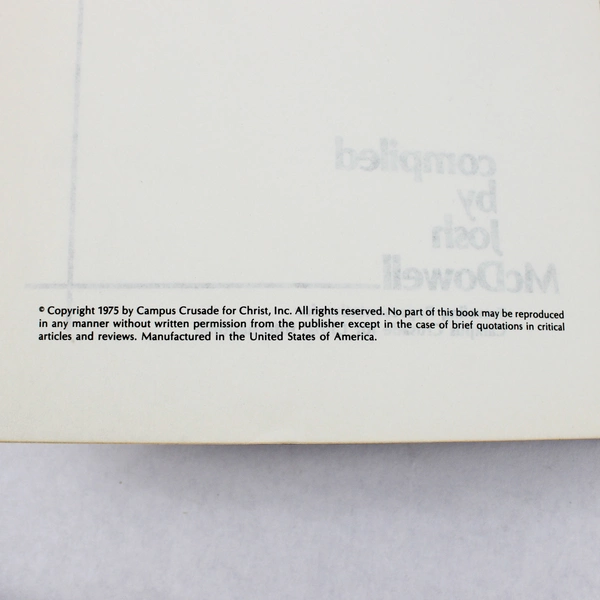 Vintage More Evidence That Demands a Verdict Compiled by Josh McDowell 1975 PB